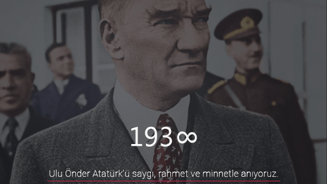 Ulu önder Atatürk‘ü saygı, rahmet ve minnetle anıyoruz.
